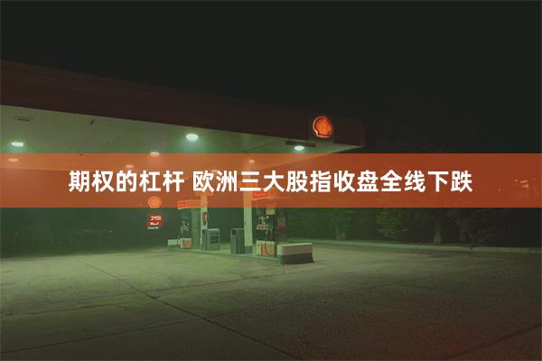 期权的杠杆 欧洲三大股指收盘全线下跌